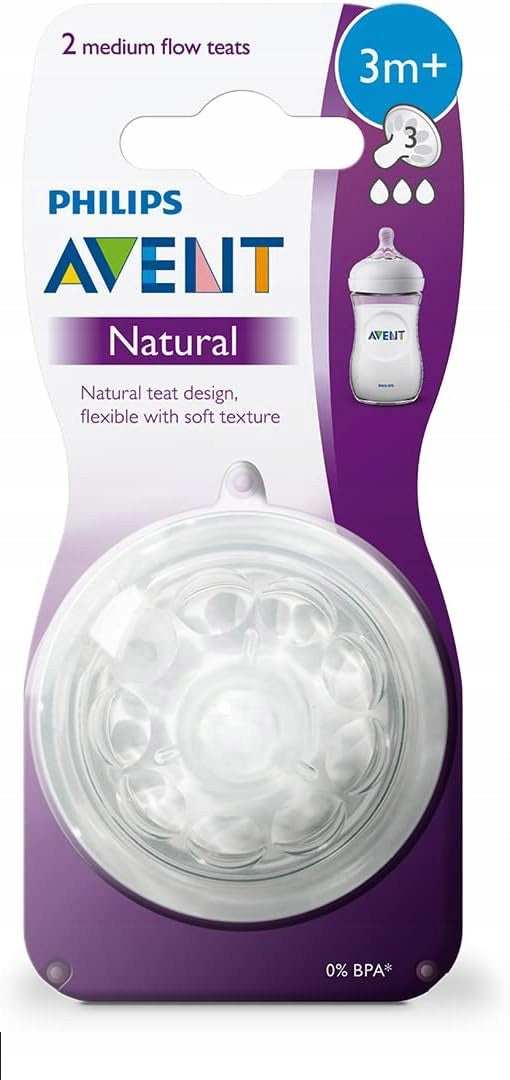 PHILIPS AVENT Φυσική θηλή 3μ+ x2