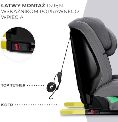 KINDERKRAFT SAFETY FIX 2 i-Size autostol 9-36kg gr 1/2/3 ISOFIX