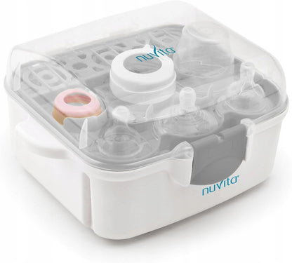 NUVITA 1085 sterilizzatore a microonde per 3 biberon e accessori