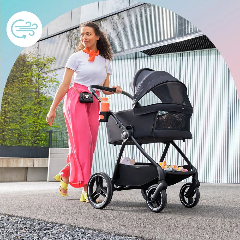 KINDERKRAFT gondola do wózka NEA UPF50+ kompaktowa – PLATINIUM GREY – zdjęcie 9