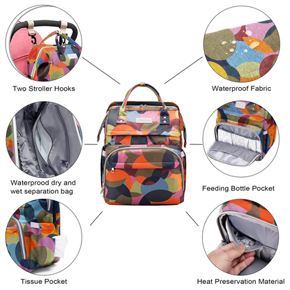 SNDMOR zaino per passeggino con accessori e lettino da viaggio