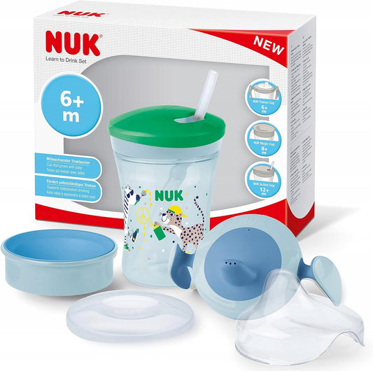 NUK σετ εκμάθησης πόσης, κύπελλο + 3 στόμια