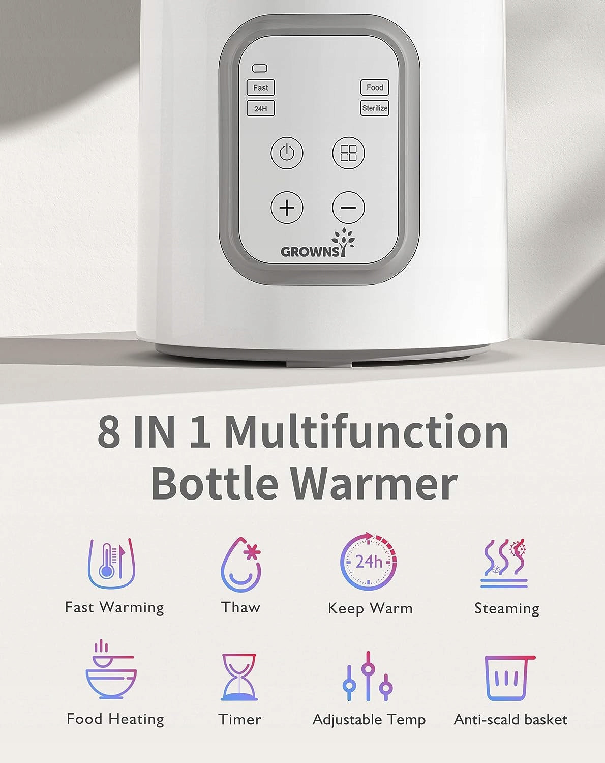 GROWNSY 8 in 1 sterilizzatore scaldabiberon