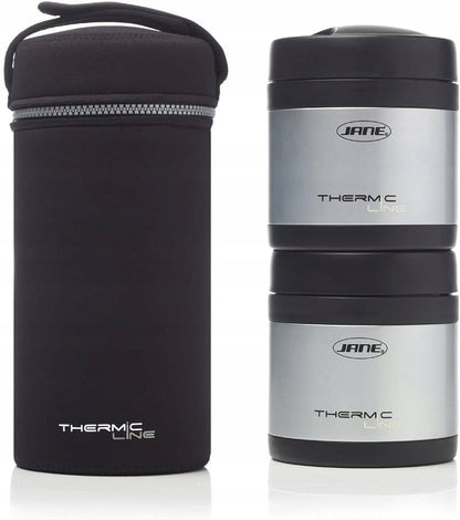 JANE 2 ατσάλινα θερμοδοχεία φαγητού 500 ml + θήκη
