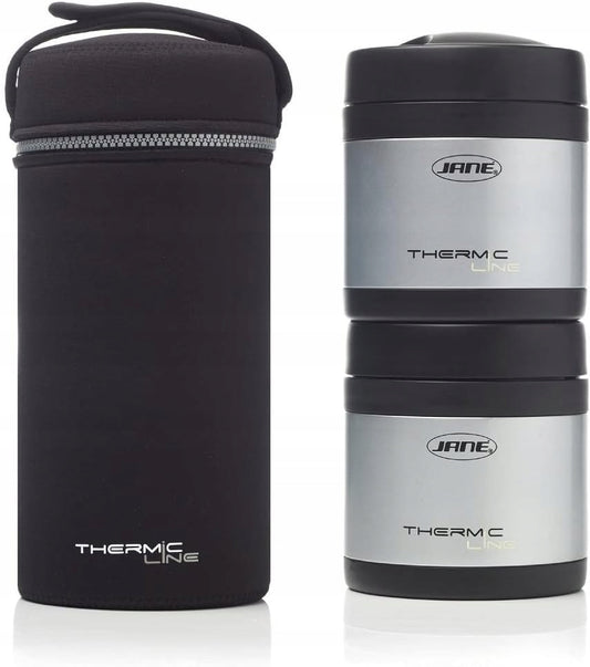 JANE 2 ατσάλινα θερμοδοχεία φαγητού 500 ml + θήκη