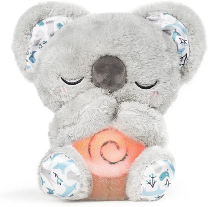 AUBY sovande KOALA-BJÖRN med rörlig mage, vaggvisor, lampa 25 cm