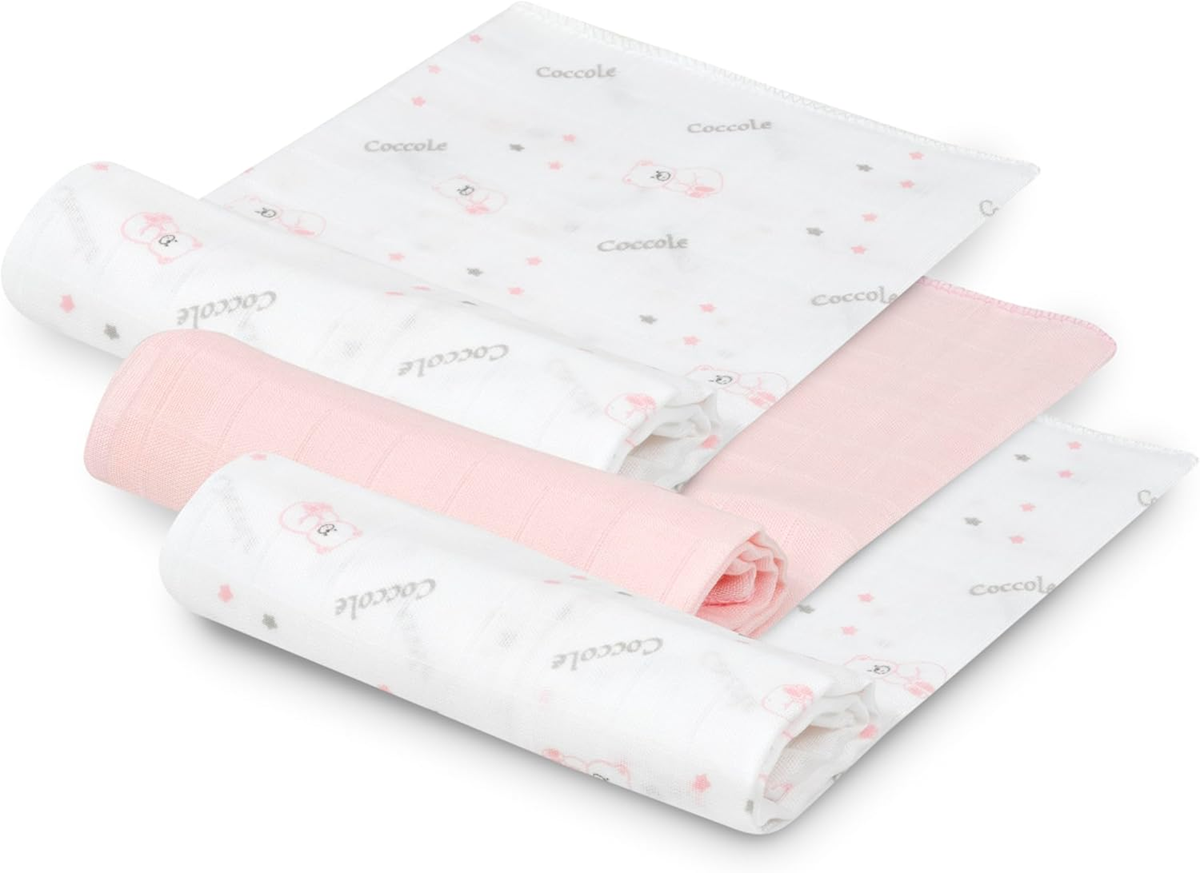 INTERBABY fraldas de musselina de bambu para muda da fralda 55 x 70 cm 3 unidades