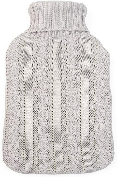GRUNSPECHT borsa dell'acqua calda in gomma 2 litri + copertura in cotone 20 x 33 cm