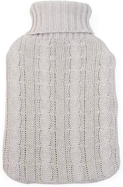 GRUNSPECHT borsa dell'acqua calda in gomma 2 litri + copertura in cotone 20 x 33 cm