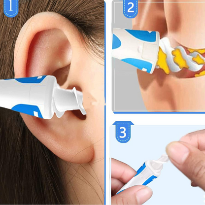Q-GRIPS dispositivo per la pulizia delle orecchie + 15 punte in silicone