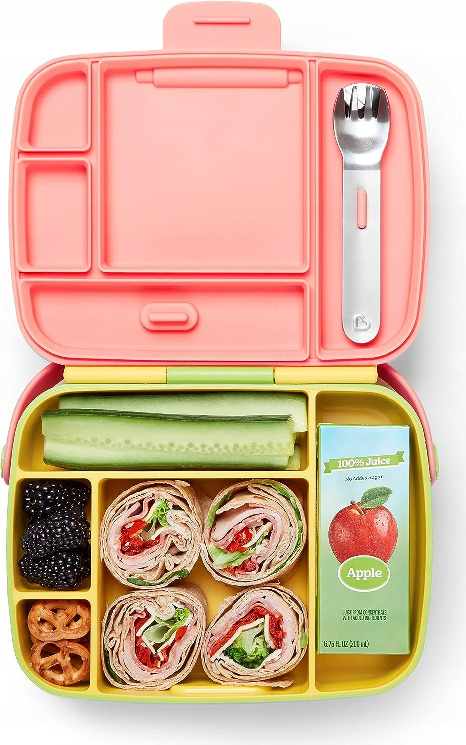 MUNCHKIN Bento Box кутия за закуска + прибори, 5 отделения
