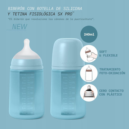 SUAVINEX SELECTION biberon con tettarella simmetrica SX PRO 240ml 3m+