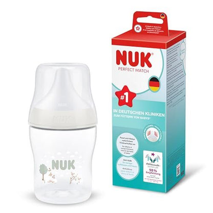 Biberon anti-coliques NUK Perfect Match, 150 ml, dès la naissance, petits moutons