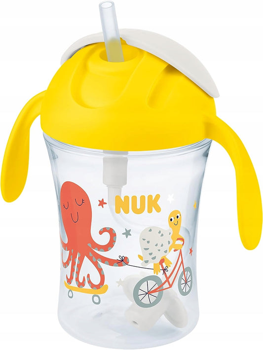 NUK Motion Cup ΑΔΙΑΒΡΟΧΟ με εύκαμπτο καλαμάκι 8 m+