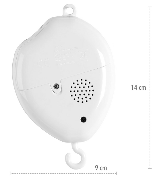 FEHN lampka nocna z mechanizmem obrotowym do karuzeli do łóżeczka + karta 128 Mb
