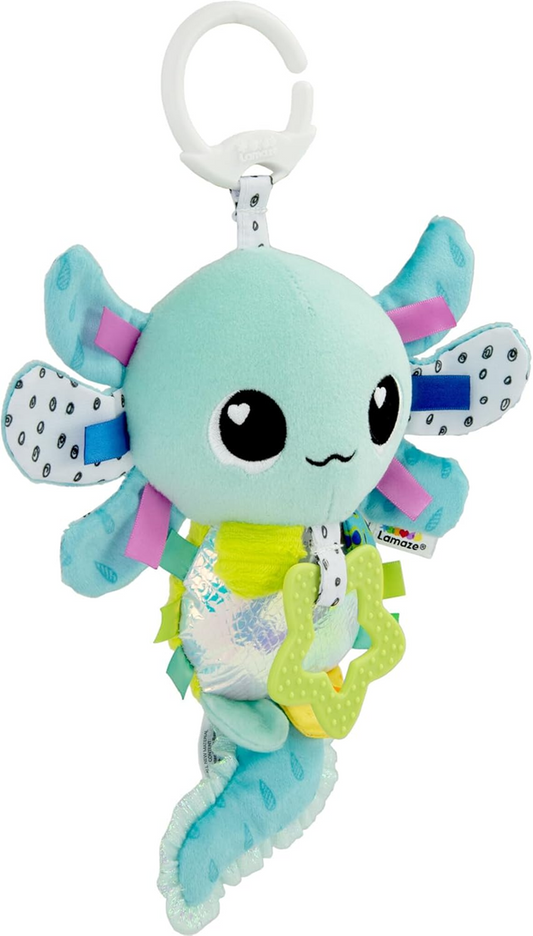 LAMAZE agățătoare pentru cărucior pat Alice Axolotl 30cm 0-6 luni
