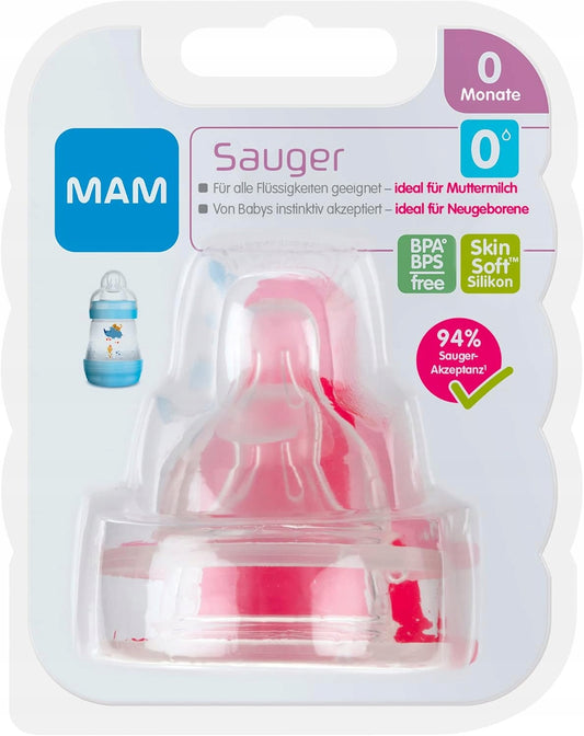MAM cumisüveg cumik 0 hónap+ 2 db
