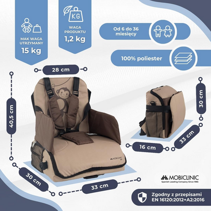 MOBICLINIC Monkey seggiolone da viaggio Rialzo