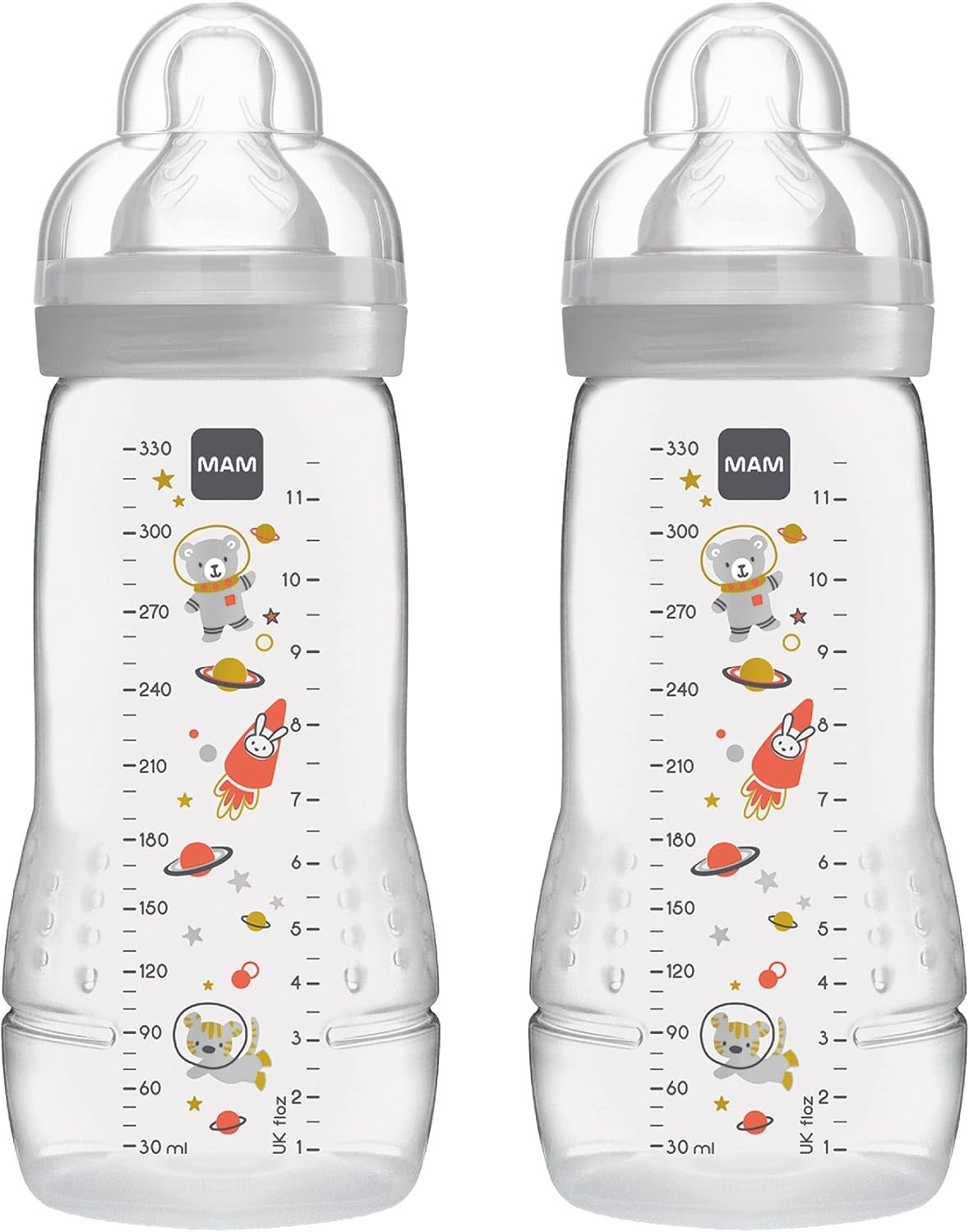 MAM Easy Active sæt flasker 330 ml 4 m+ sut 2 KOSMOS