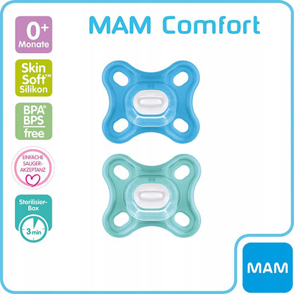 MAM COMFORT залъгалки за недоносени новородени x2 0м+