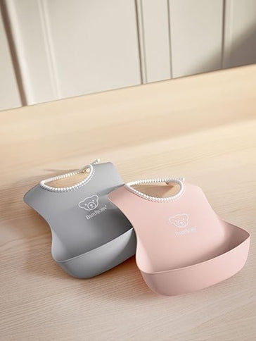 BABYBJORN σαλιάρα σιλικόνης με τσέπη x2