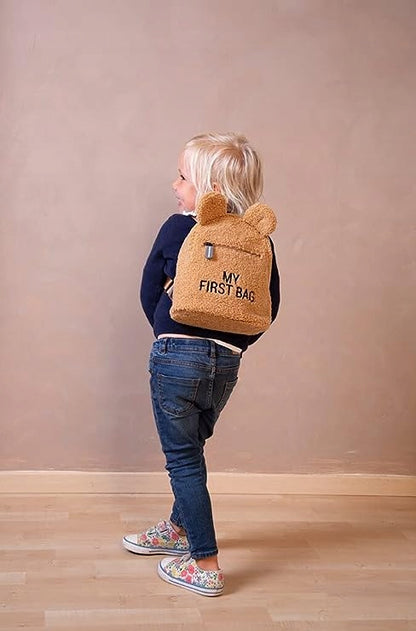 CHILDHOME My First Bag PLECAK dla dzieci miś brązowy, uroczy plecak z misiem dla dziecka