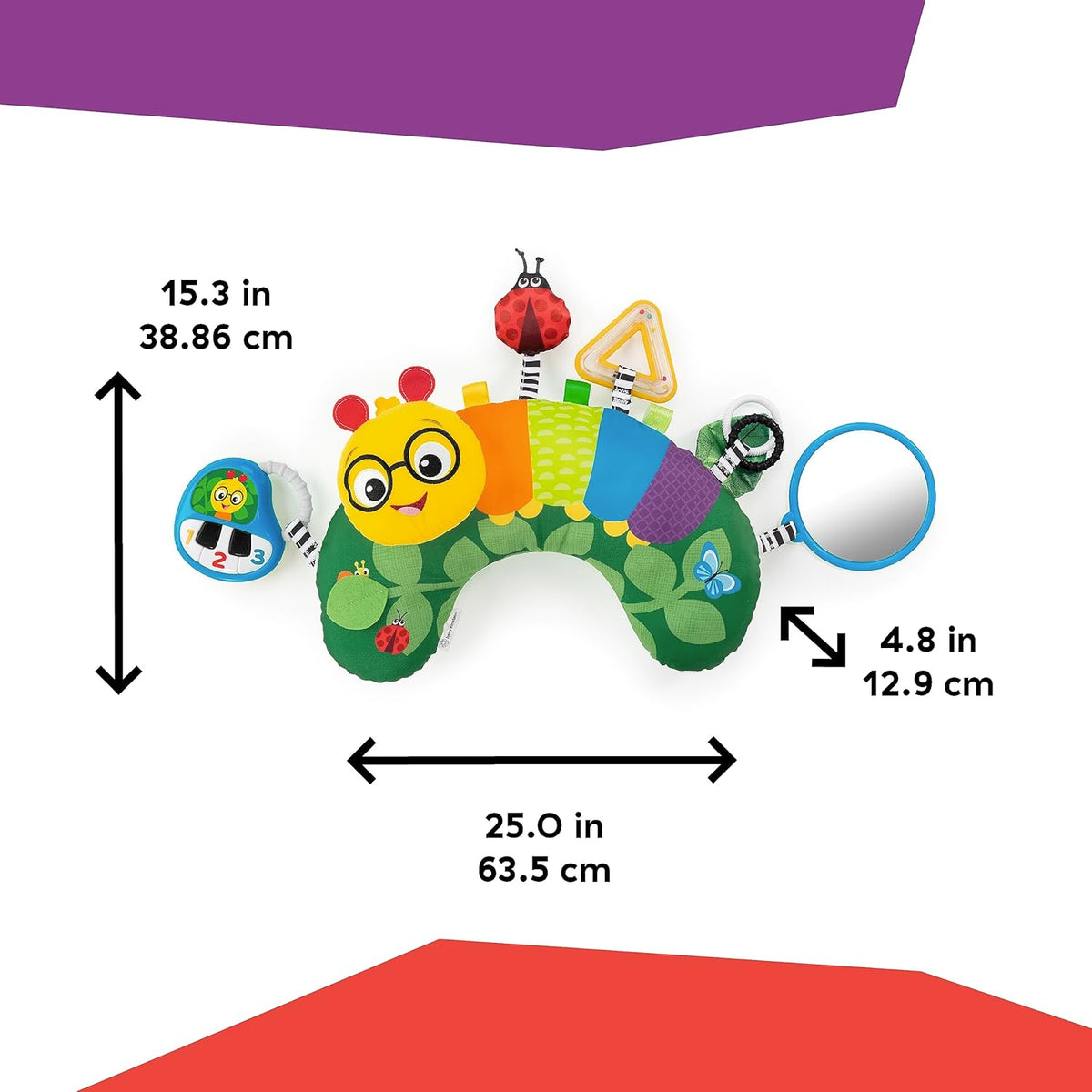 BABY EINSTEIN възглавница за игра по коремче гъсеница 0+
