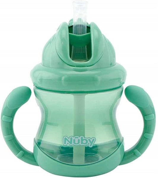 Cana NUBY antiscurgere cu pai 12 luni+ 270 ml