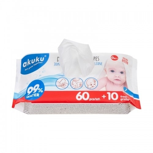 AKUKU salviettine umidificate all’acqua x70