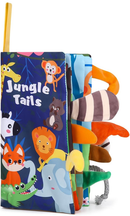 ZAWAER Jungle Tails érzékszervi könyv AKASZTÓVAL 12,5 22 db cm