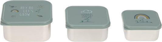 LASSIG Snackbox scatole in acciaio per snack x3