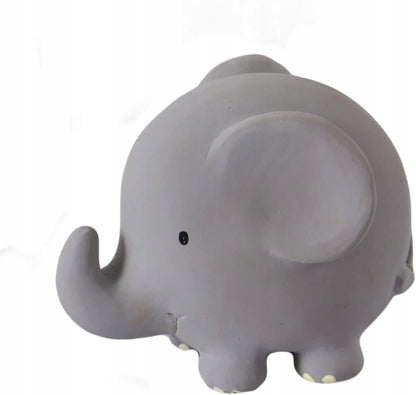 TIKIRI bidelegetøj af naturgummi og badelegetøj med rangle 9 x 11,5 cm ELEFANT