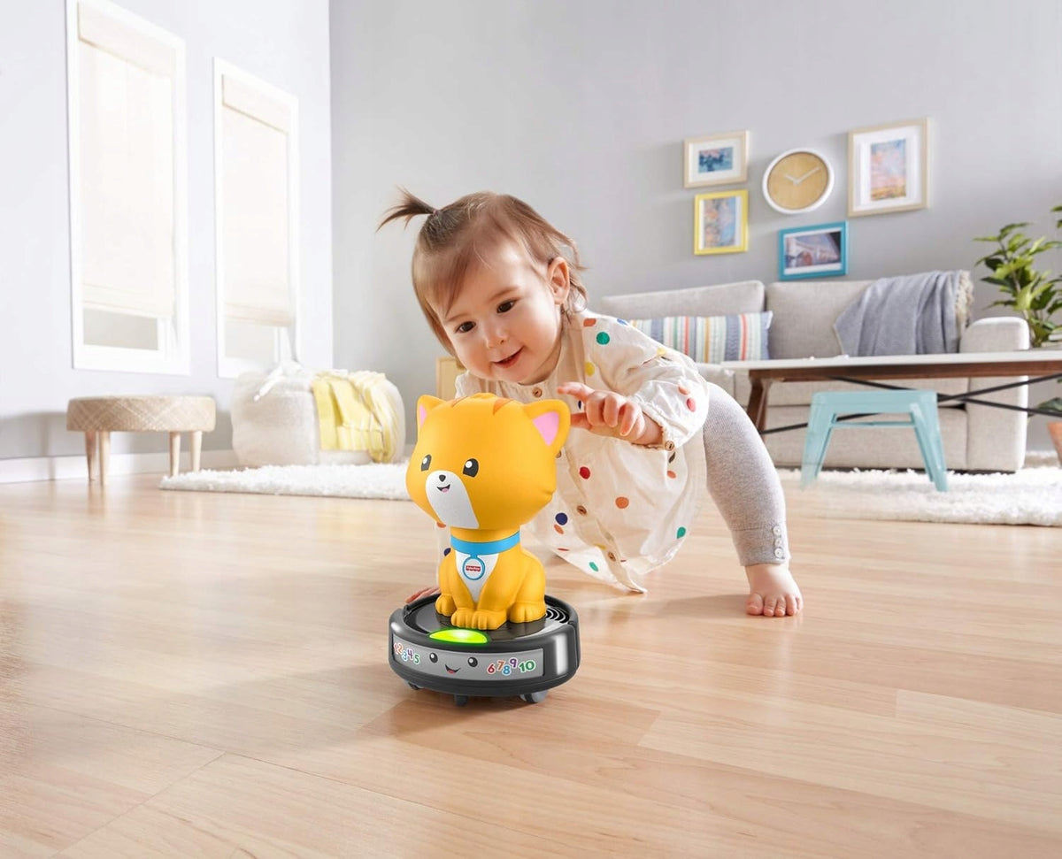 FISHER-PRICE GMX70 porszívón lovagló macska, dallamokkal és fényekkel