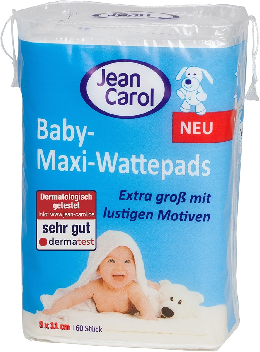 JEAN CAROL bomuldsvatpinde kosmetikpads 9x11 cm 60 stk.