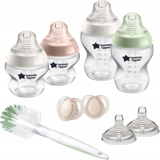 TOMMEE TIPPEE zestaw startowy butelki, smoczki 9el