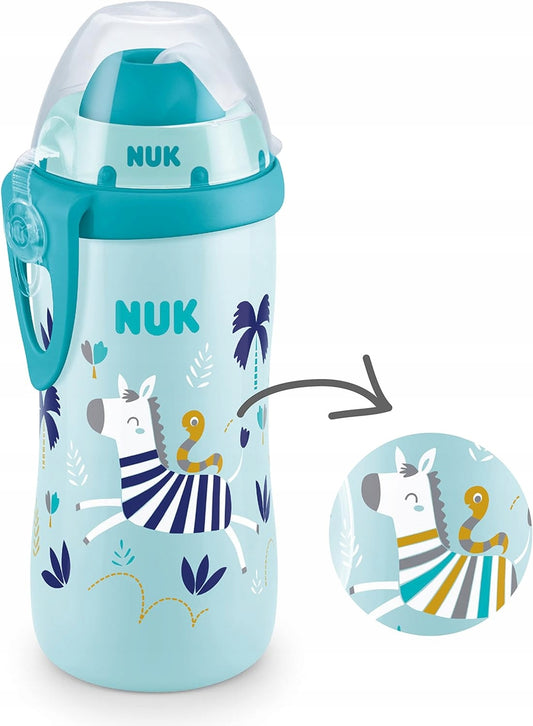NUK Flexi Cup ΜΠΟΥΚΑΛΙ με καλαμάκι 300 ml εφέ χαμαιλέοντα