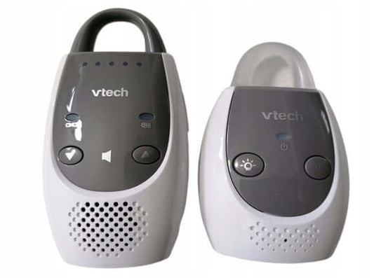 VTECH BM1100 cyfrowa niania elektroniczna DECT, szara niania VTech z jednostką dziecka i rodzica