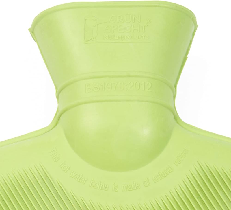 GRUNSPECHT borsa dell'acqua calda in gomma 2 litri + copertura in cotone 20 x 33 cm