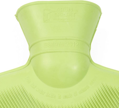 GRUNSPECHT borsa dell'acqua calda in gomma 2 litri + copertura in cotone 20 x 33 cm