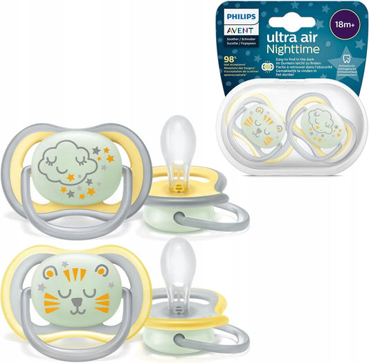 PHILIPS AVENT Ultra Air Night dudlíky x 2 18m+ svítící