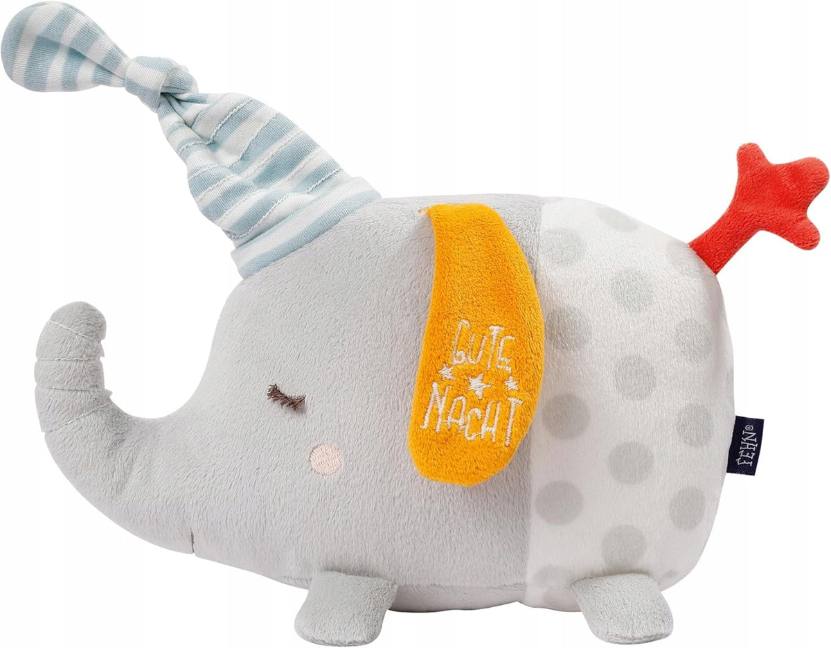 FEHN snutte med nattlampa 4 färger och lysande broderi ELEFANT