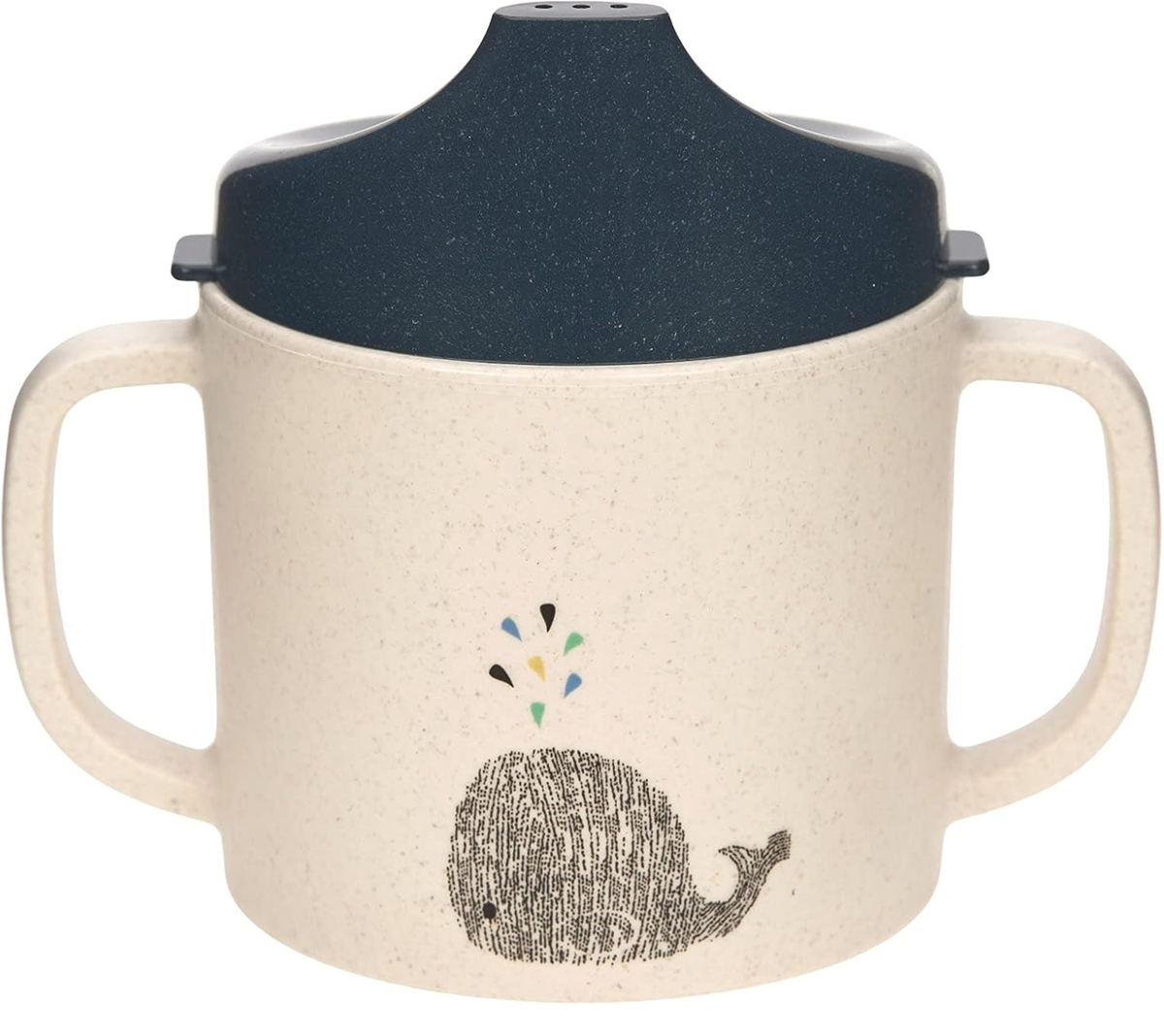 LASSIG Sippy Cup Little Water Whale tazza con beccuccio 150 ml 6 m+