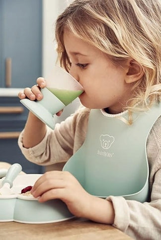 BABYBJORN bavaglino in silicone con tasca x2