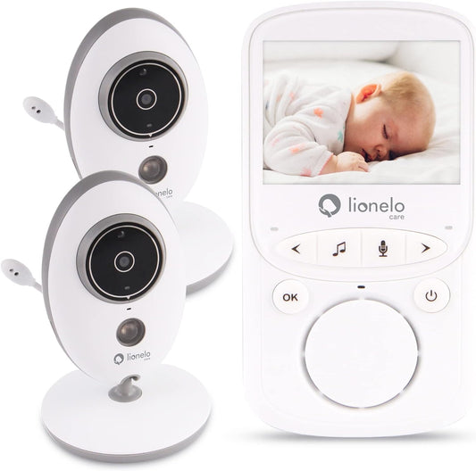 LIONELO Babyline 5.1 elektronisk babyalarm 2,4" VOX + 2 kameraer