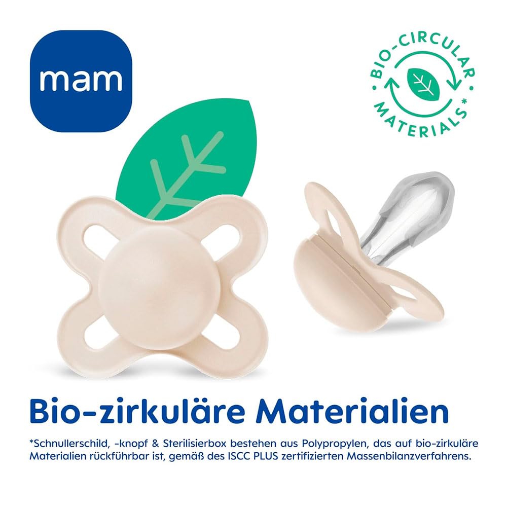 MAM Supreme Night smoczek uspokajający silikonowy 0-6m, bio-cyrkularne materiały i element świecący w ciemności