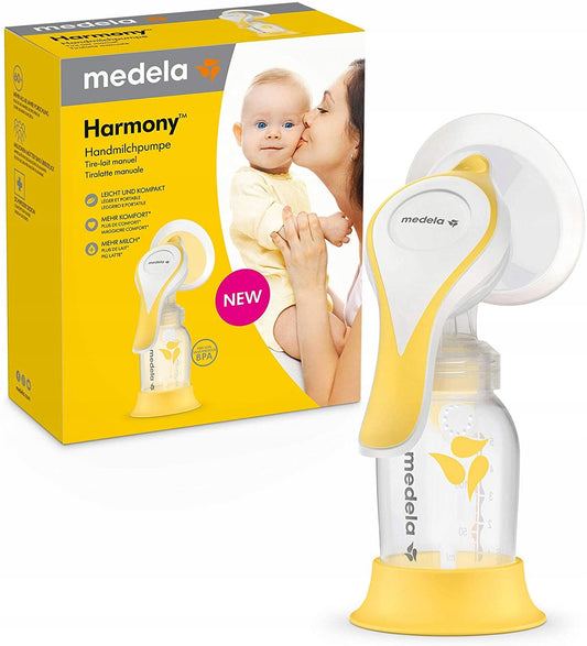 MEDELA Harmony Flex laktator ręczny 2fazowy, żółty, kompaktowy i lekki laktator ręczny BPA free w oryginalnym opakowaniu