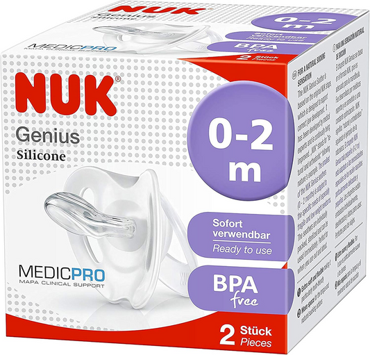Chupeta calmante NUK Genius Medic Pro x2 0-2 m