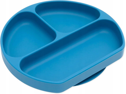 BUMKINS Silikon-Teller mit Saugnapf, 3 Fächer, 6m+