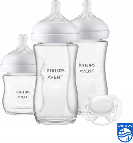 PHILIPS AVENT Natural Response set 3 biberon IN VETRO + succhietto