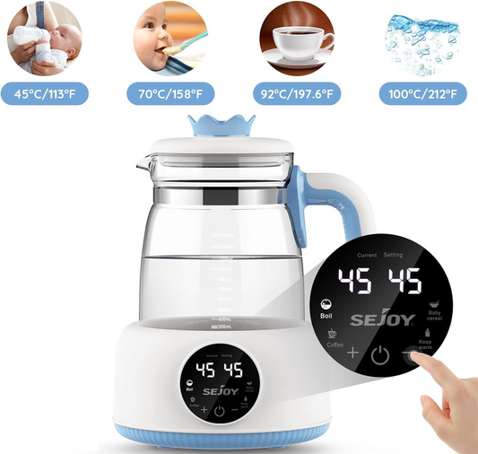 SEJOY TN1815electric kettlecolour white and blueheight 26 cm, base diameter 17 cmcapacity 1.2 lmains power